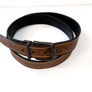 Levi's Men's Reversible Black and Brown Belt Black Buckle size 42/105